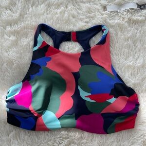 Athleta Multicolor Patterned Sports Bra